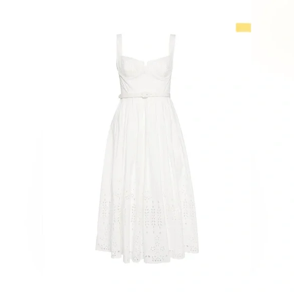 Self-Portrait White Midi Dress - Picture 4 of 13